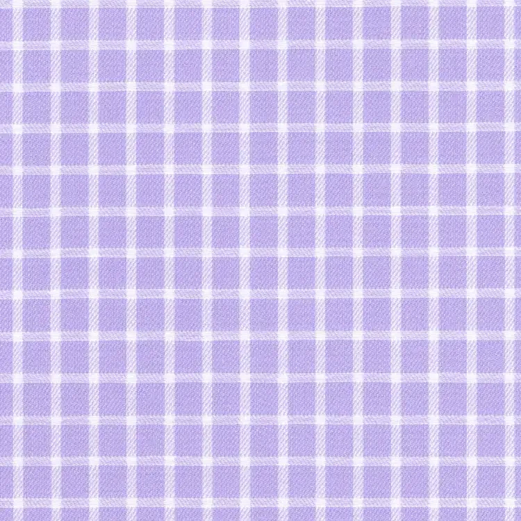 Purple with White Check Shirt Fabric