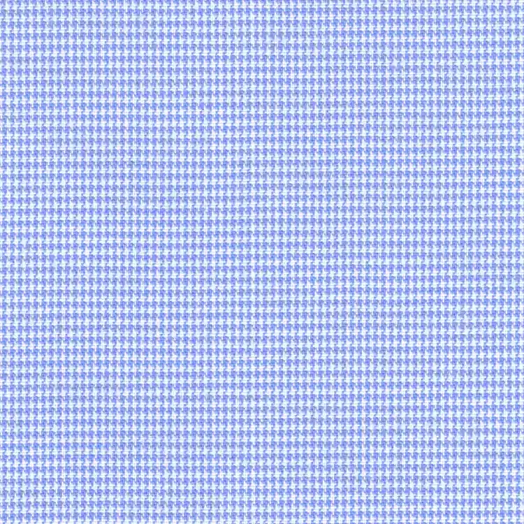 Blue and White Houndstooth Shirt Fabric