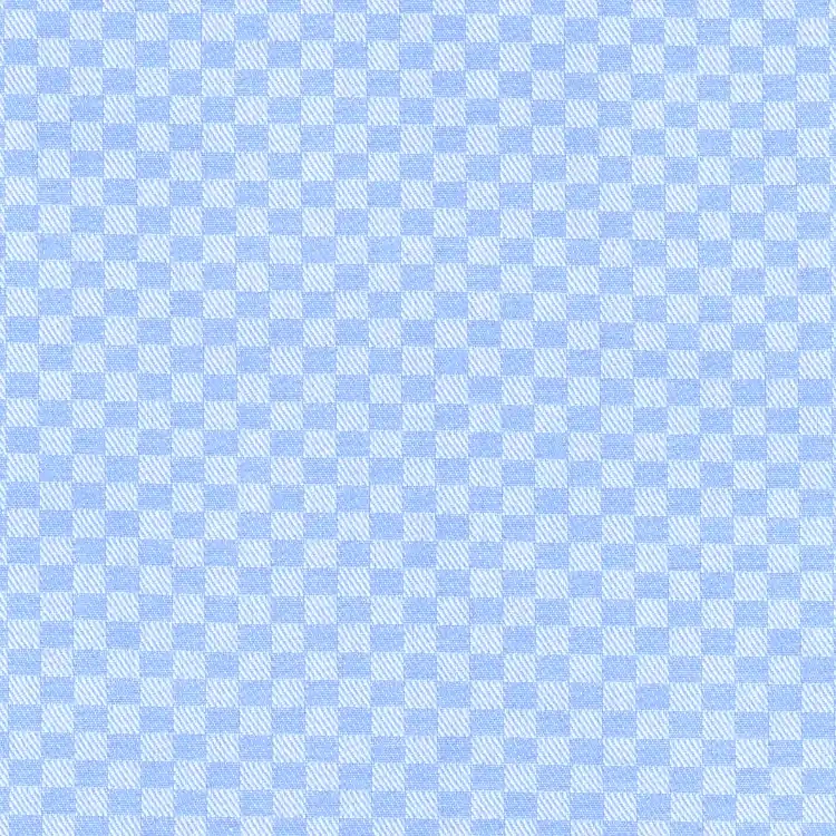 Light Blue Chessboard Shirt Fabric