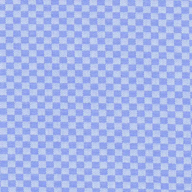 Cornflower Blue Chessboard Shirt Fabric