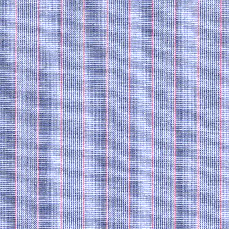 Blue with Pink Stripe Shirt Fabric