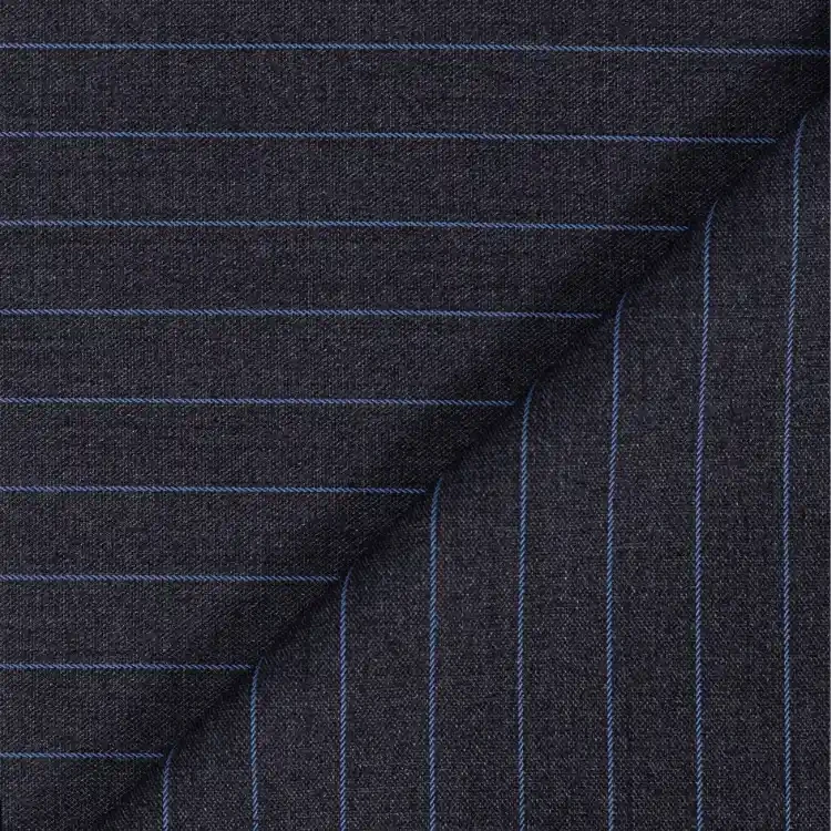 Dark Gray with Blue Pinstripe