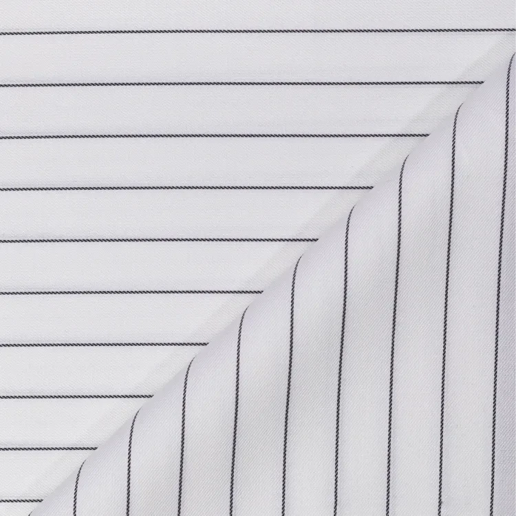 Off White with Black Pinstripe