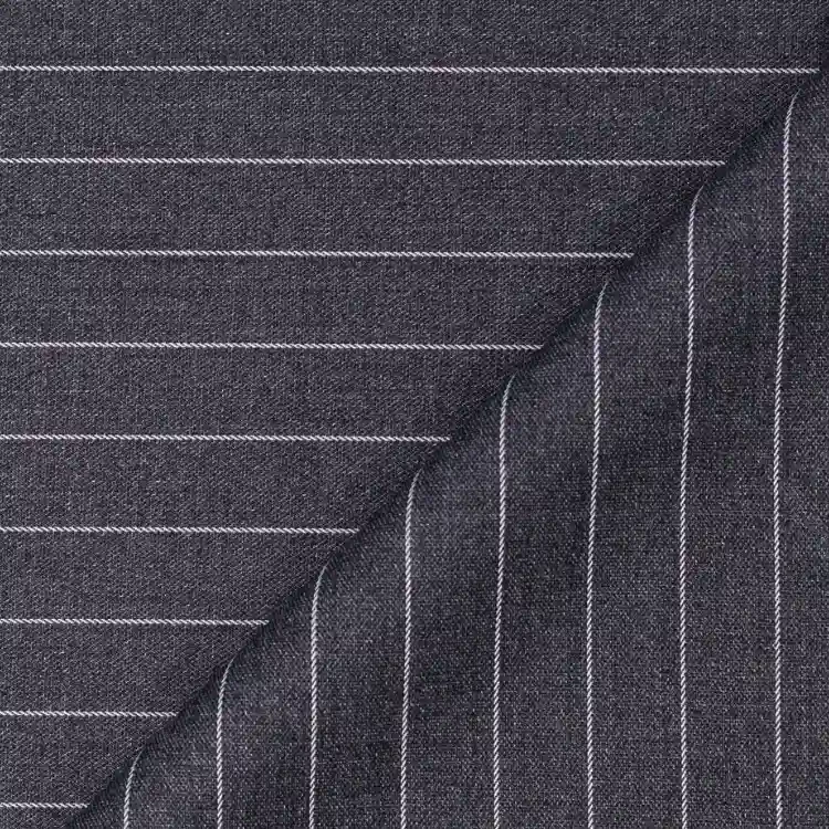 Charcoal Gray with White Pinstripe