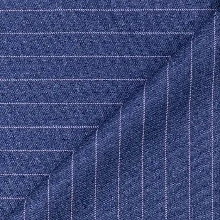 Denim Blue with Pink Pinstripe