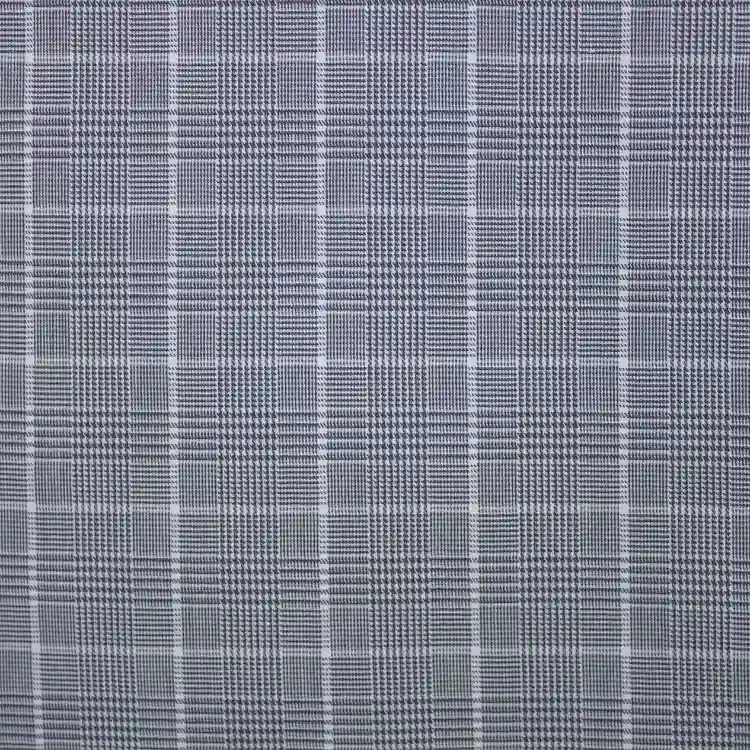 Two Tone Gray Check Shirt Fabric