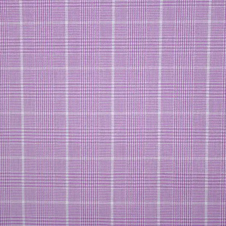 Two Tone Violet Check Shirt Fabric