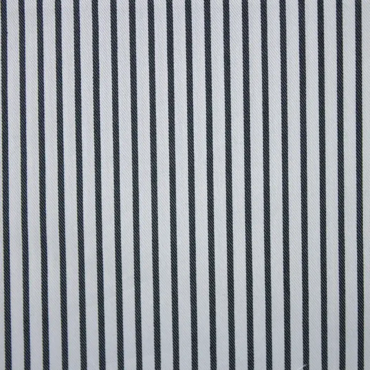Black Stripe On White Shirt Fabric