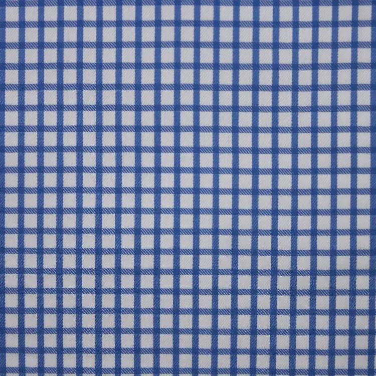 Blue Check Shirt Fabric