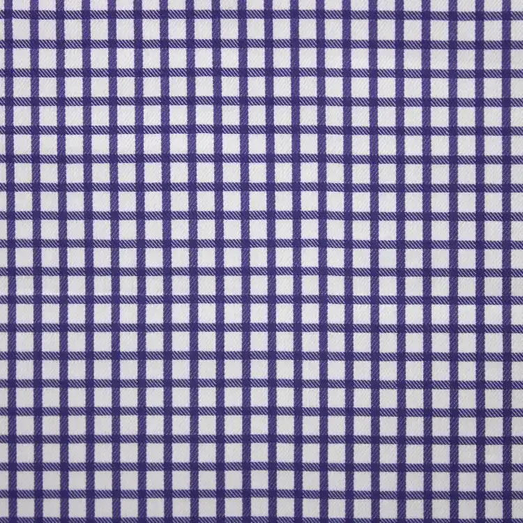 Purple Check Shirt Fabric