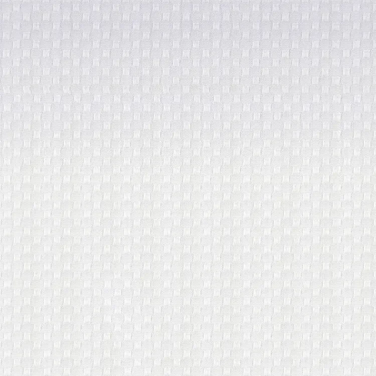 White Small Check Shirt Fabric