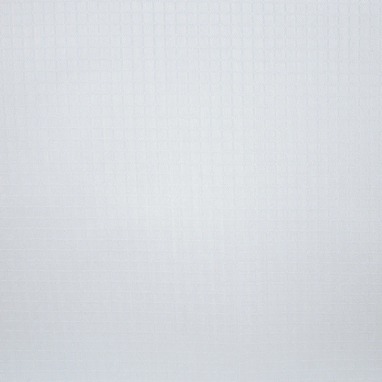 White Selfchecks Shirt Fabric