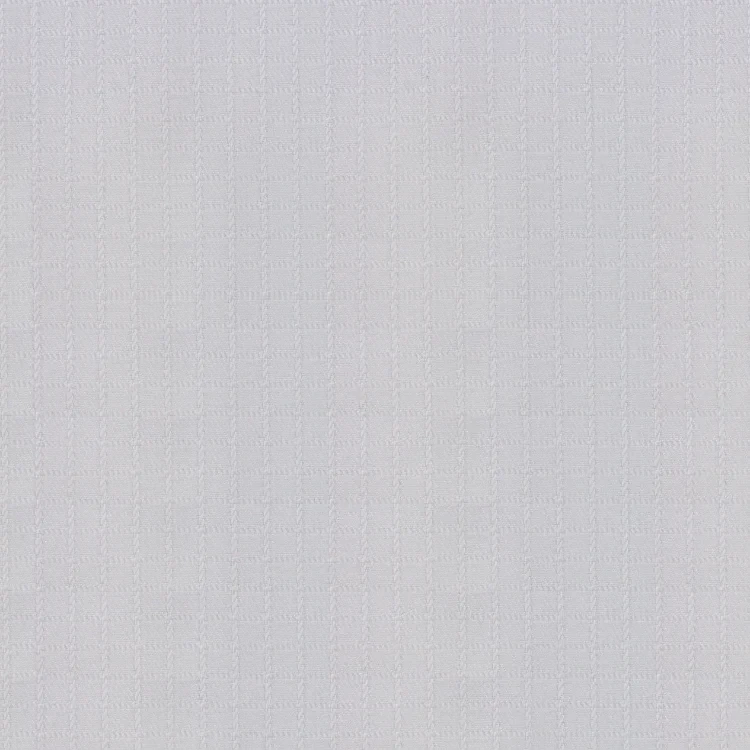 Self Tone White Check Shirt Fabric