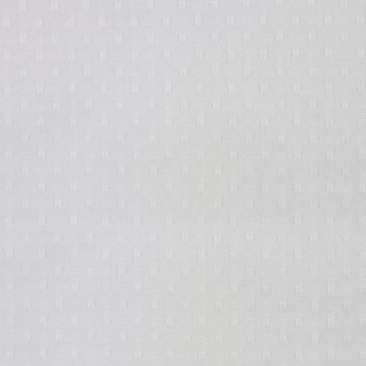 White Geomatric Checks Shirt Fabric