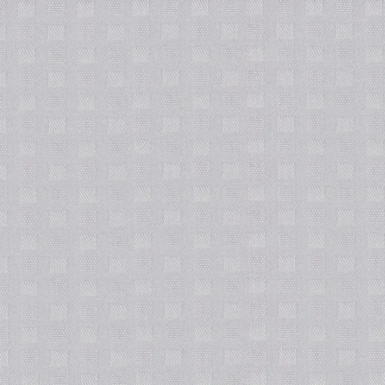 White Self Tone Check Shirt Fabric