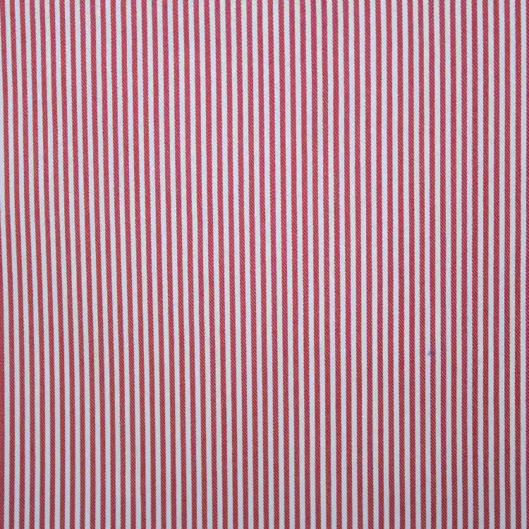 Red Stripes Shirt Fabric