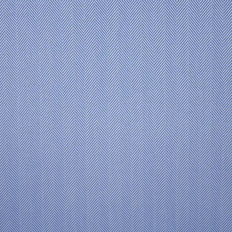 Blue Herringbone Shirt Fabric