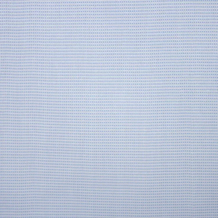 Light Blue Dotted Check Shirt Fabric