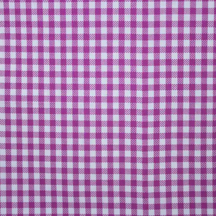 White and Lavender Checks Shirt Fabric