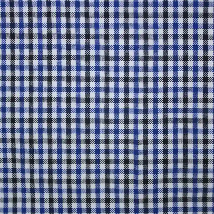 Blue And Black Check Shirt Fabric
