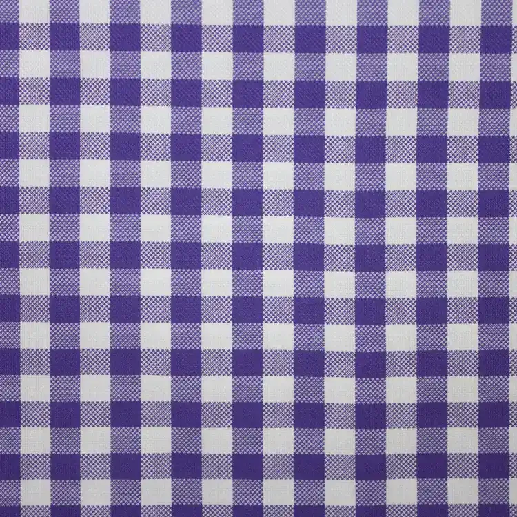 Purple And White Check Shirt Fabric