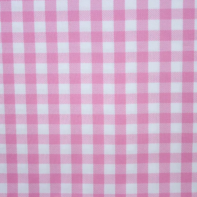 Pink And White Check Shirt Fabric