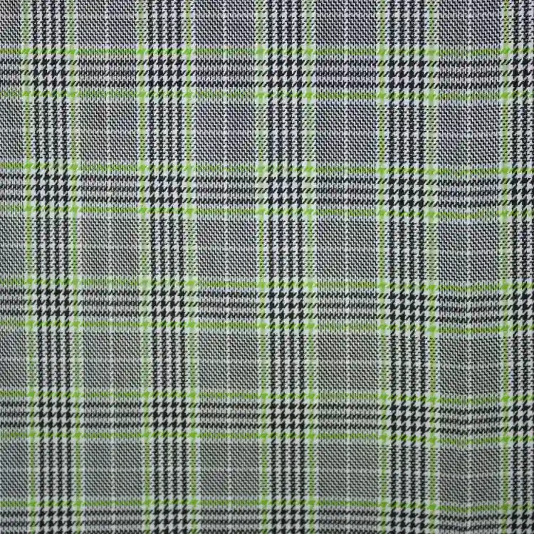 Green And Black Check Shirt Fabric