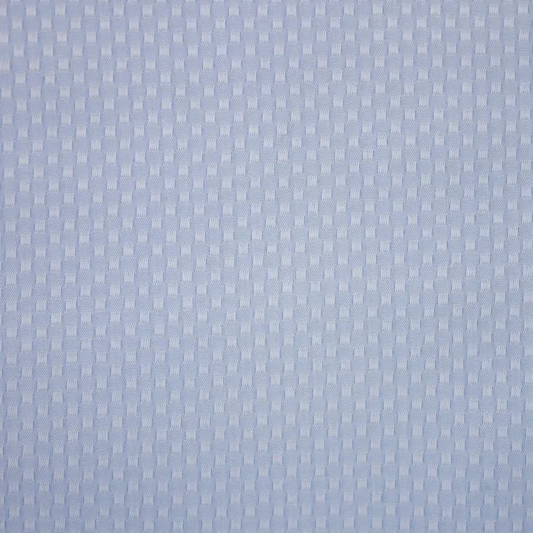 Light Blue Netted Check Shirt Fabric