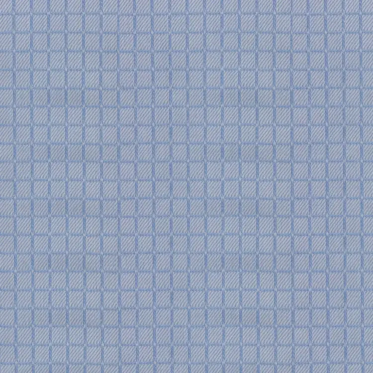 Self Tone Blue Check Shirt Fabric