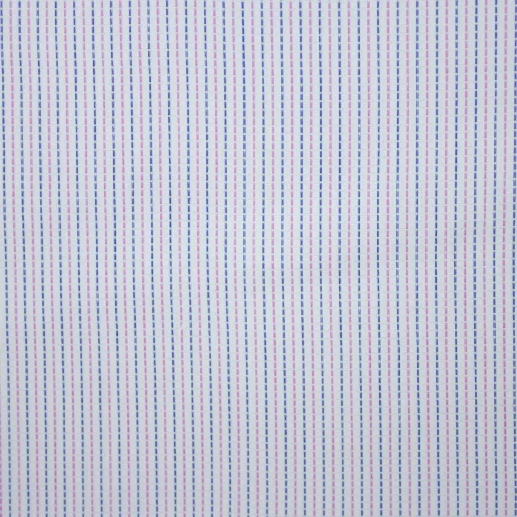Blue and Pink Needle Dot Shirt Fabric