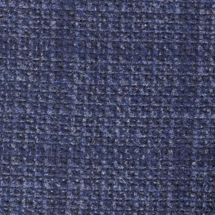 Navy Weave Check Tweed Fabric