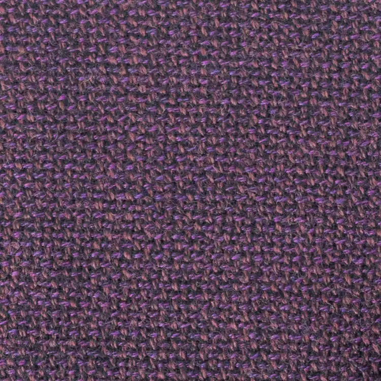 Deep Purple Basket Weave Tweed Fabric