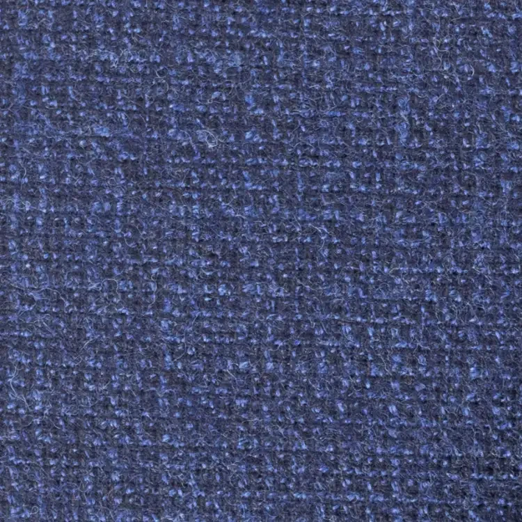 Navy Houndstooth Tweed Fabric