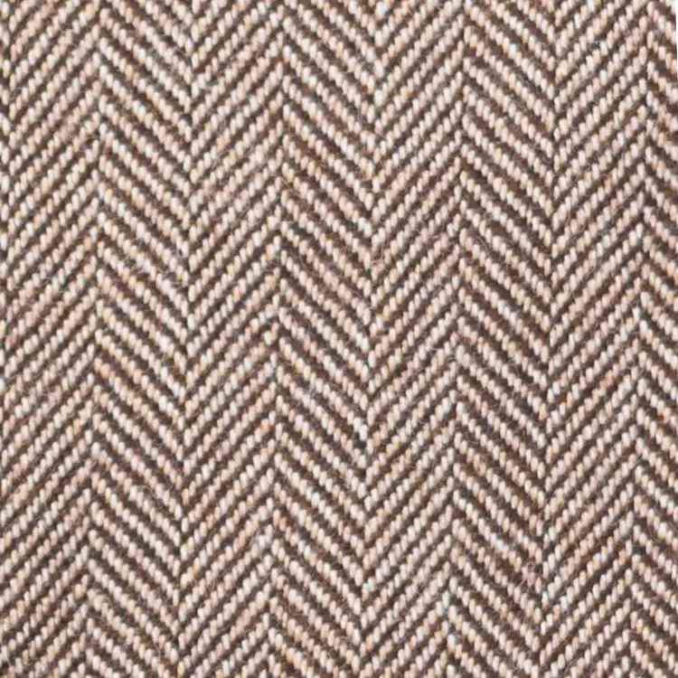 Tan Herringbone Tweed Fabric