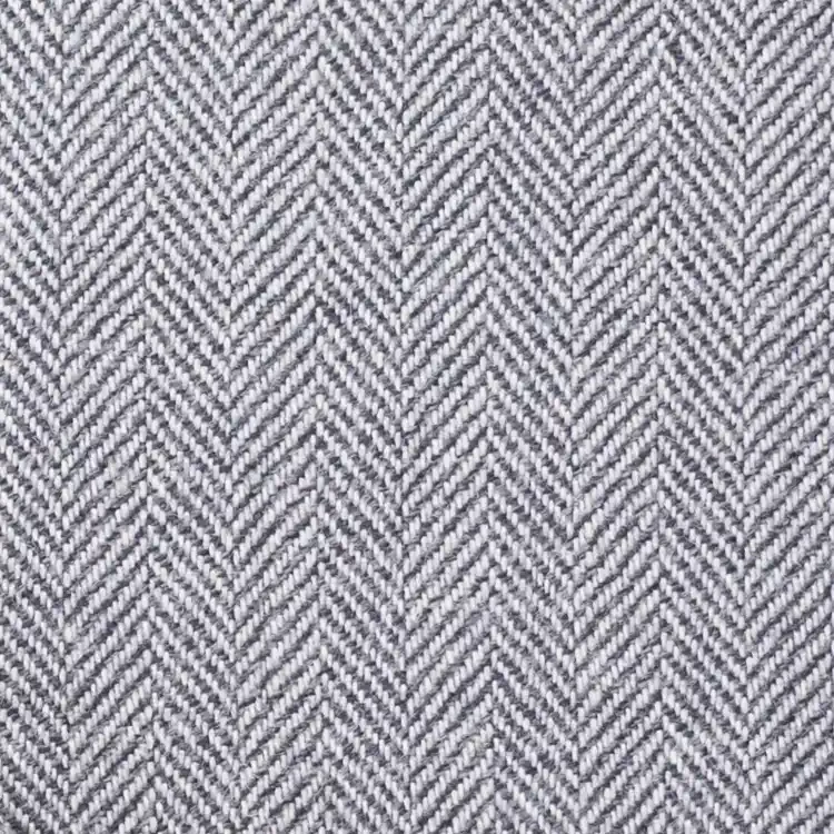 Silver Gray Herringbone Tweed Fabric