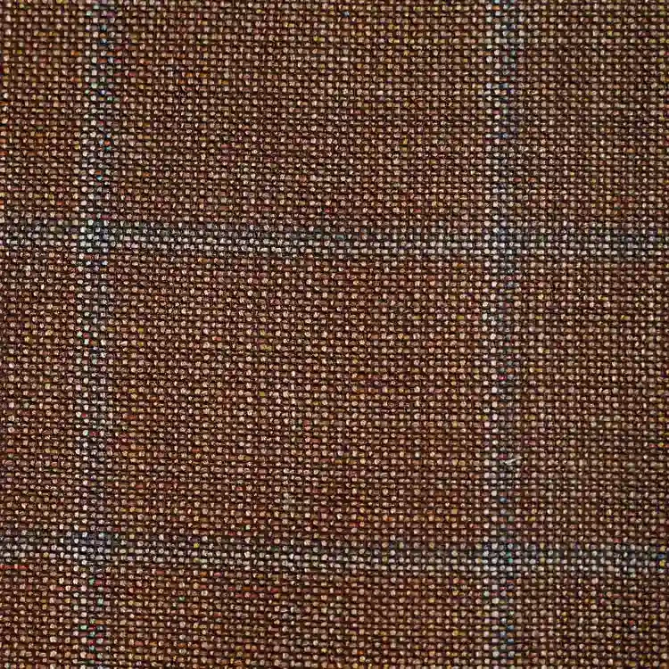 Burnt Orange with White and Blue Windowpane