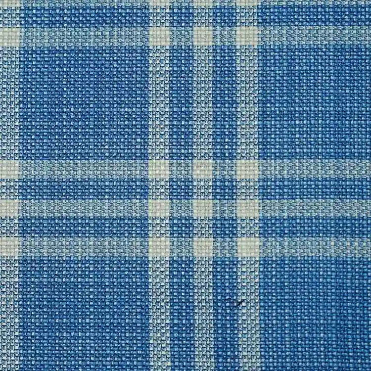 Azure Blue with Beige Check