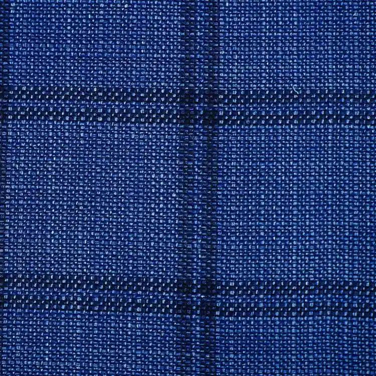 Cobalt Blue with Navy Windowpane